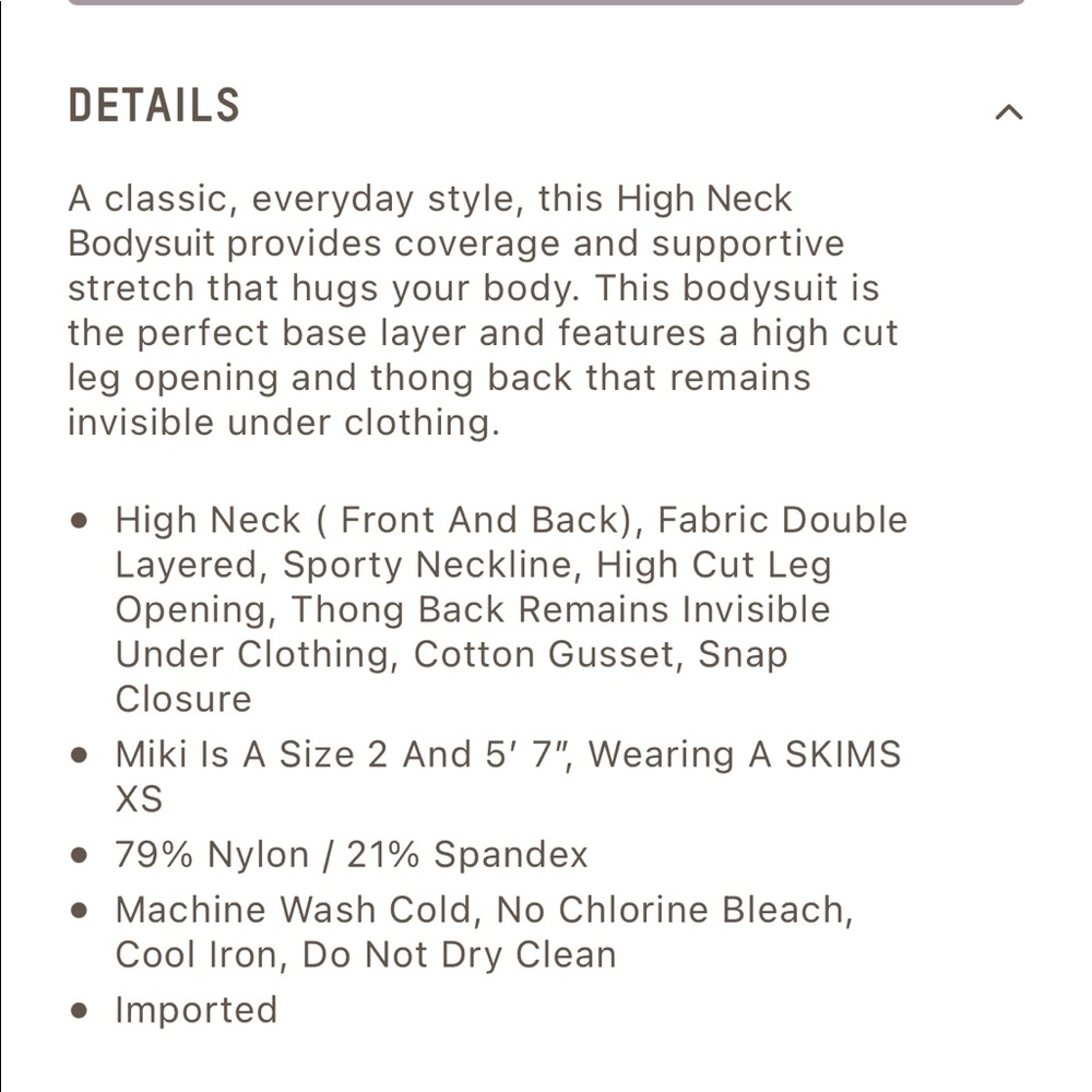 Skims Fits Everybody High Neck Bodysuit Plum - Picture 8 of 8